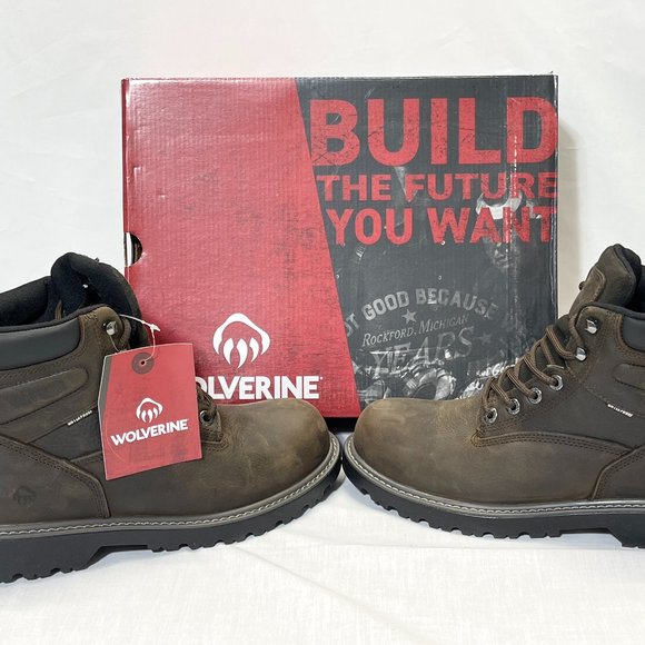 Wolverine Men\'s Floorhand Waterproof Work Boot | Size 10.5 | Metal Pointed Toe